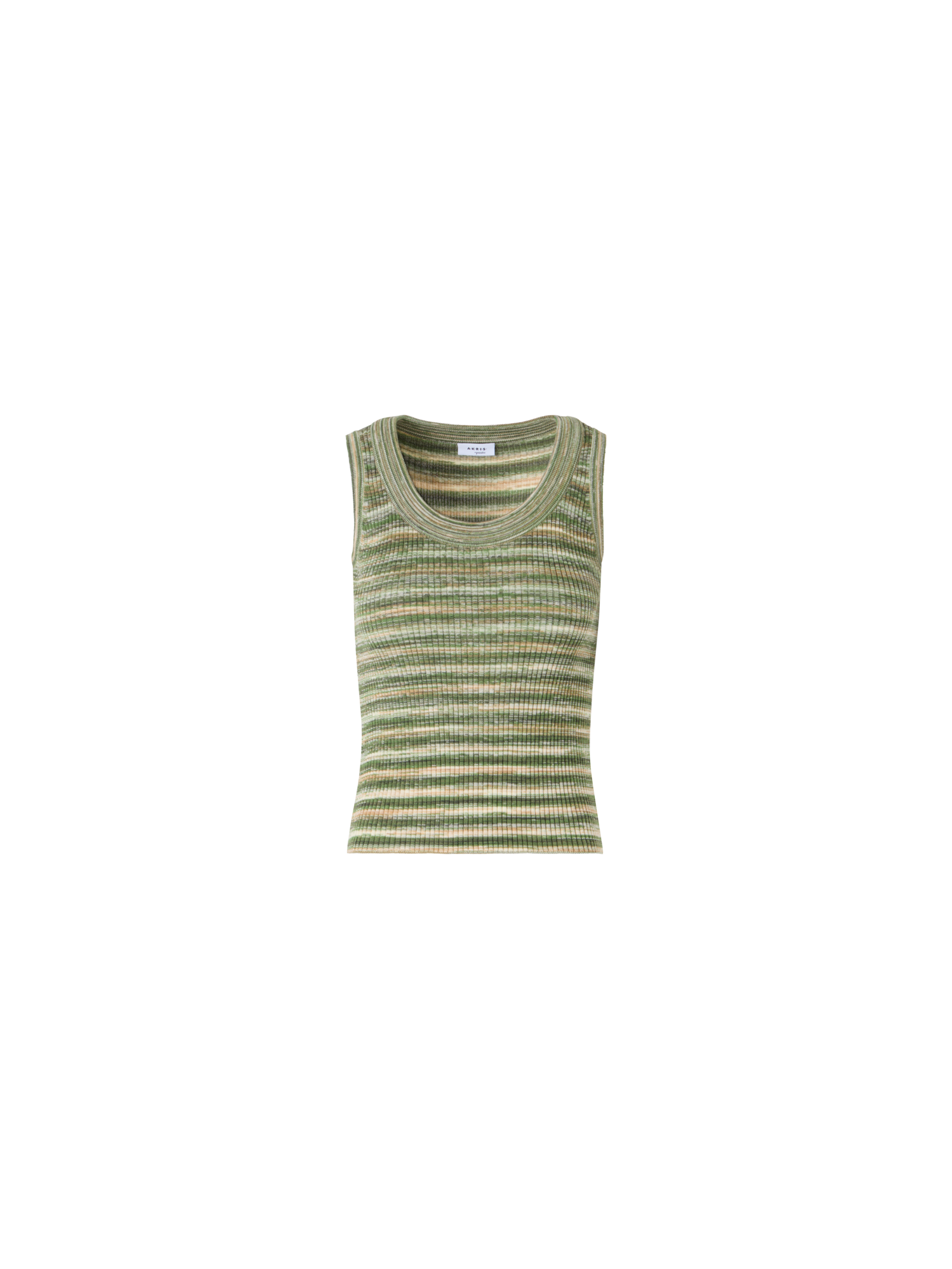 Designer Ärmelloses Stricktop aus Merinowolle - Grün