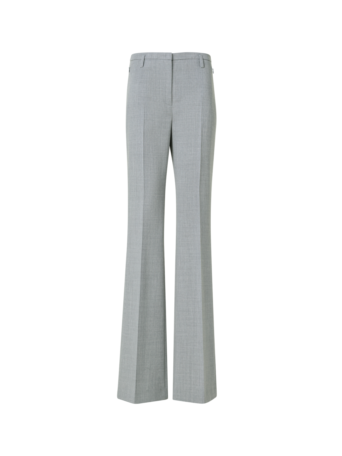 Designer Bootcut Hose aus Woll-Doubleface - Grau
