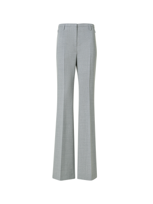 Designer Bootcut Hose aus Woll-Doubleface - Grau