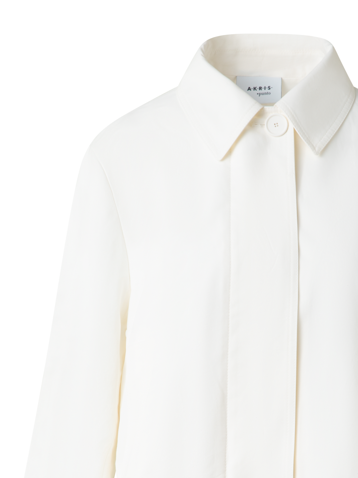 Designer Wasserabweisender Parka aus Baumwollmischung - Ecru - Weiss