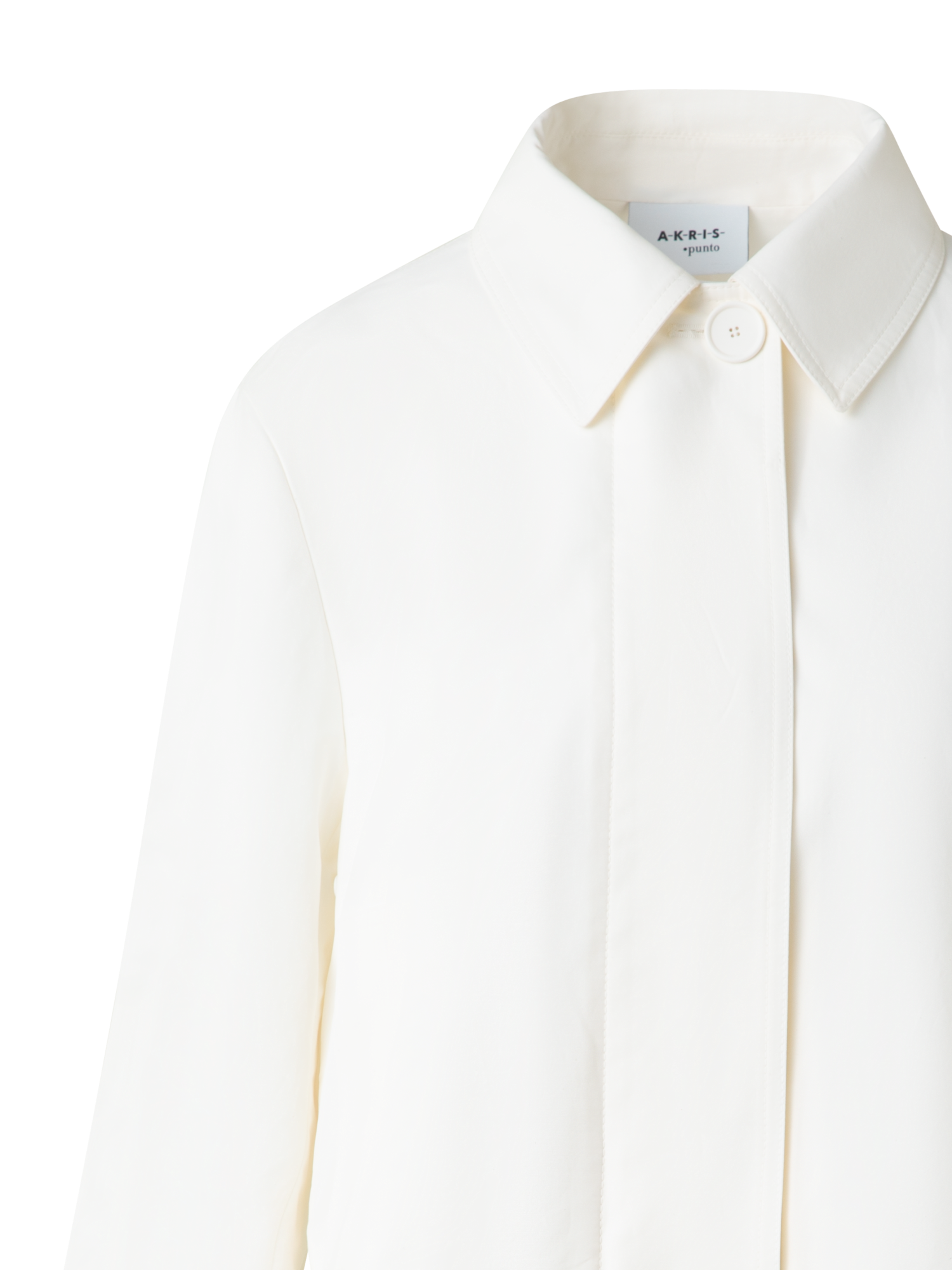Designer Wasserabweisender Parka aus Baumwollmischung - Ecru - Weiss