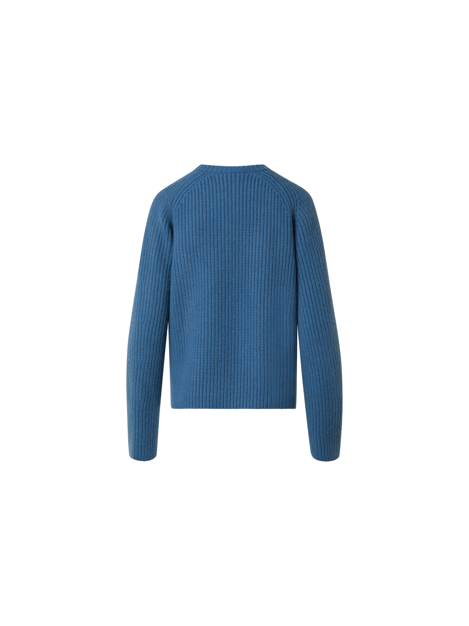 Designer Gerippter Boxy-Kaschmirpullover - Blau