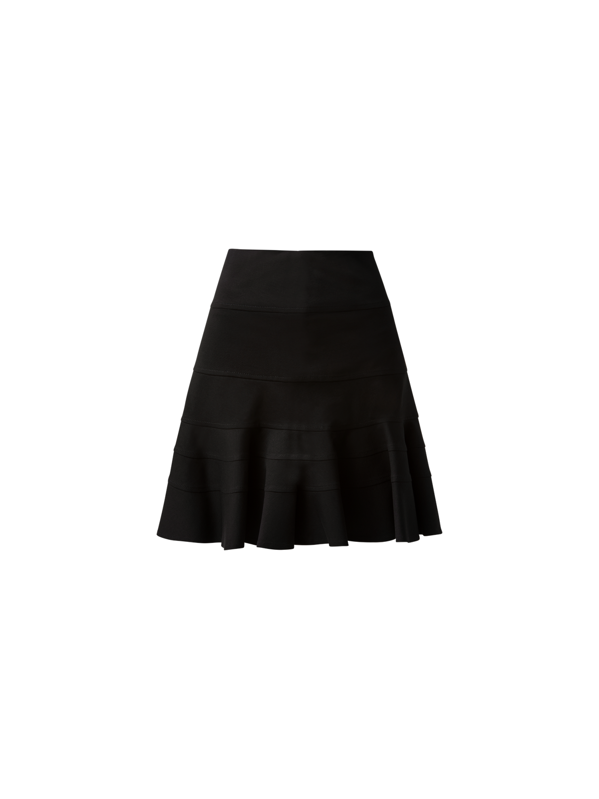 Designer A-Linien Rock aus Jersey - Schwarz