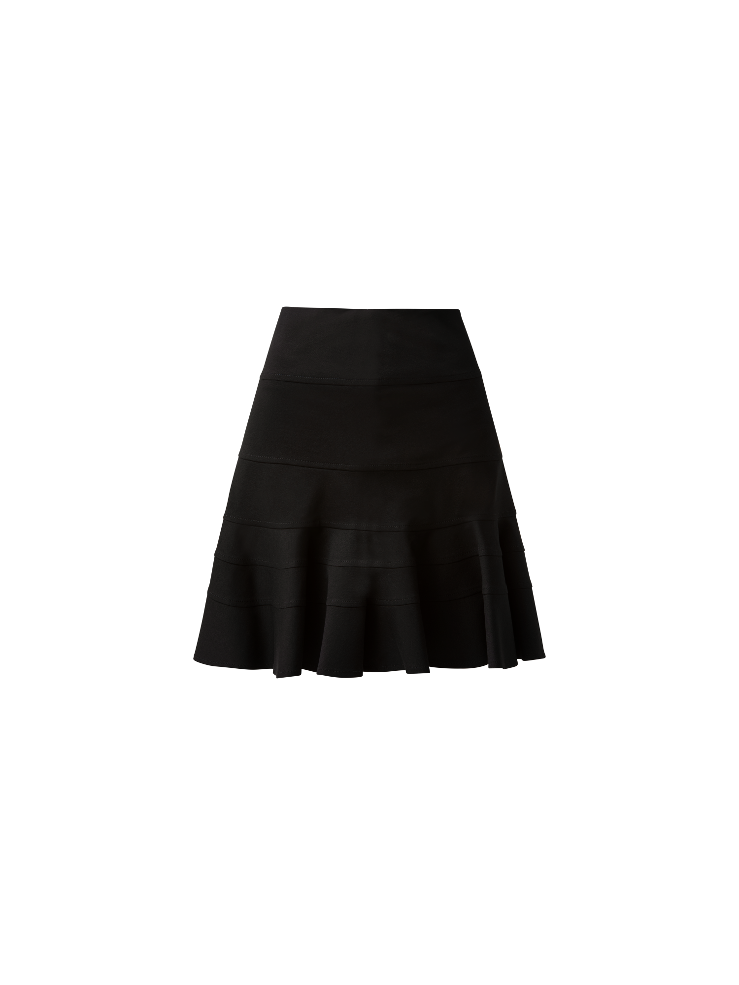 Designer A-Linien Rock aus Jersey - Schwarz