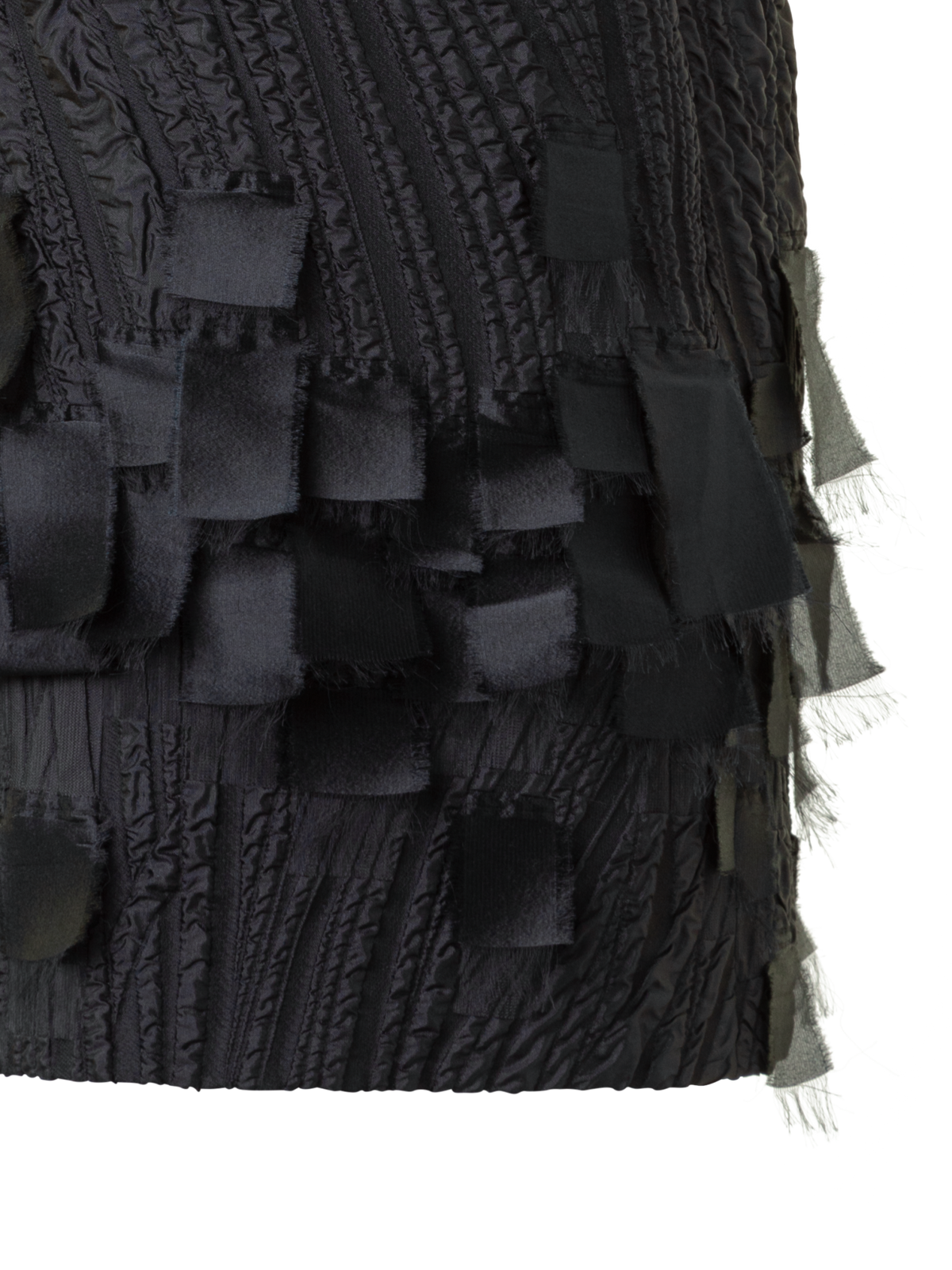 Designer Cocktail Dress in Waves & Ribbons Jacquard - Schwarz