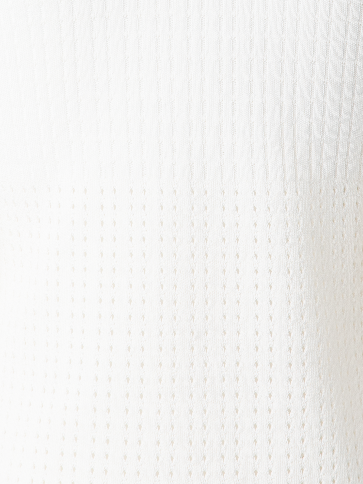 Designer Ajouré-Strickpullover aus Seide und Baumwolle - Ecru - Weiss