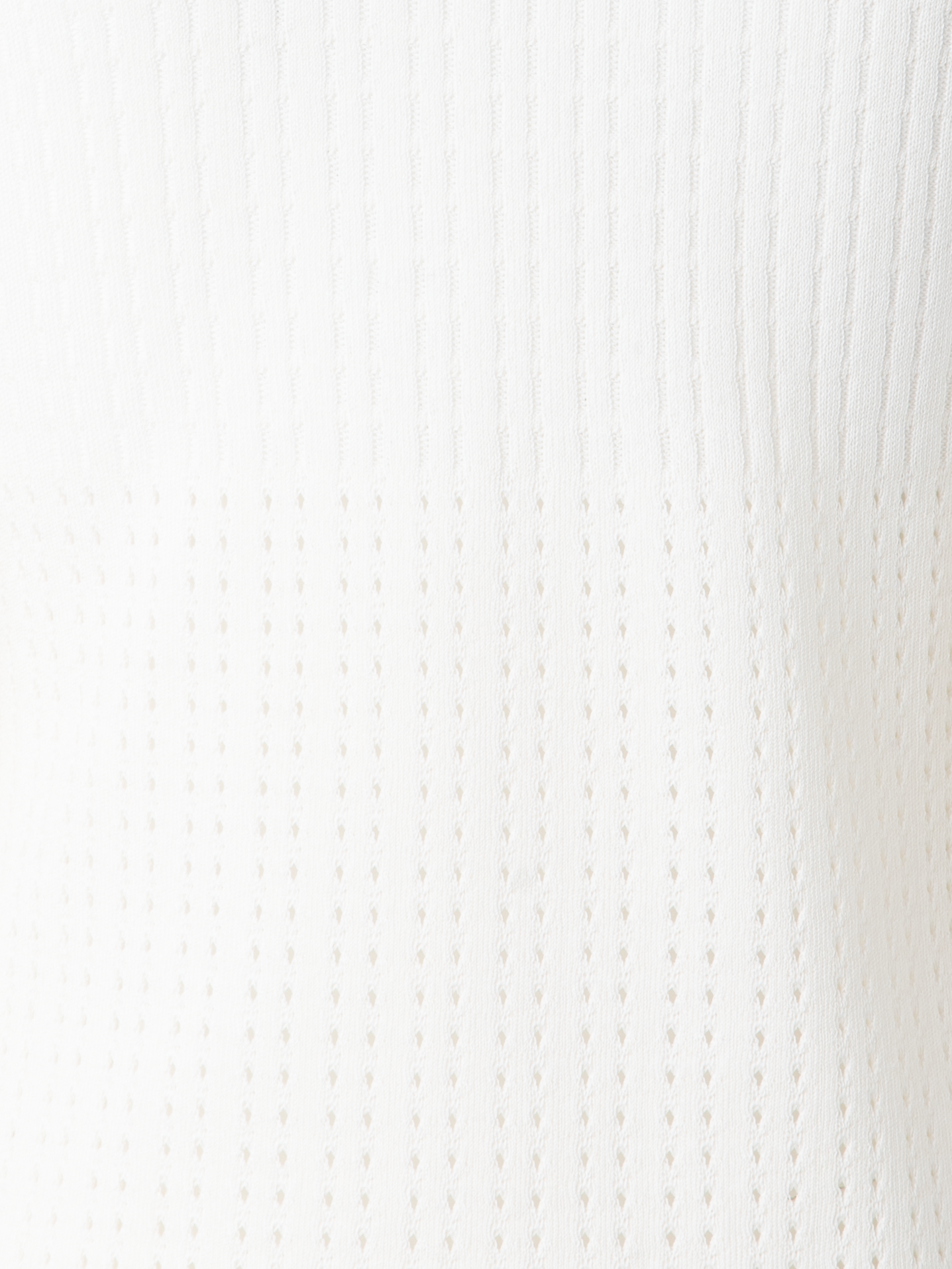 Designer Ajouré-Strickpullover aus Seide und Baumwolle - Ecru - Weiss