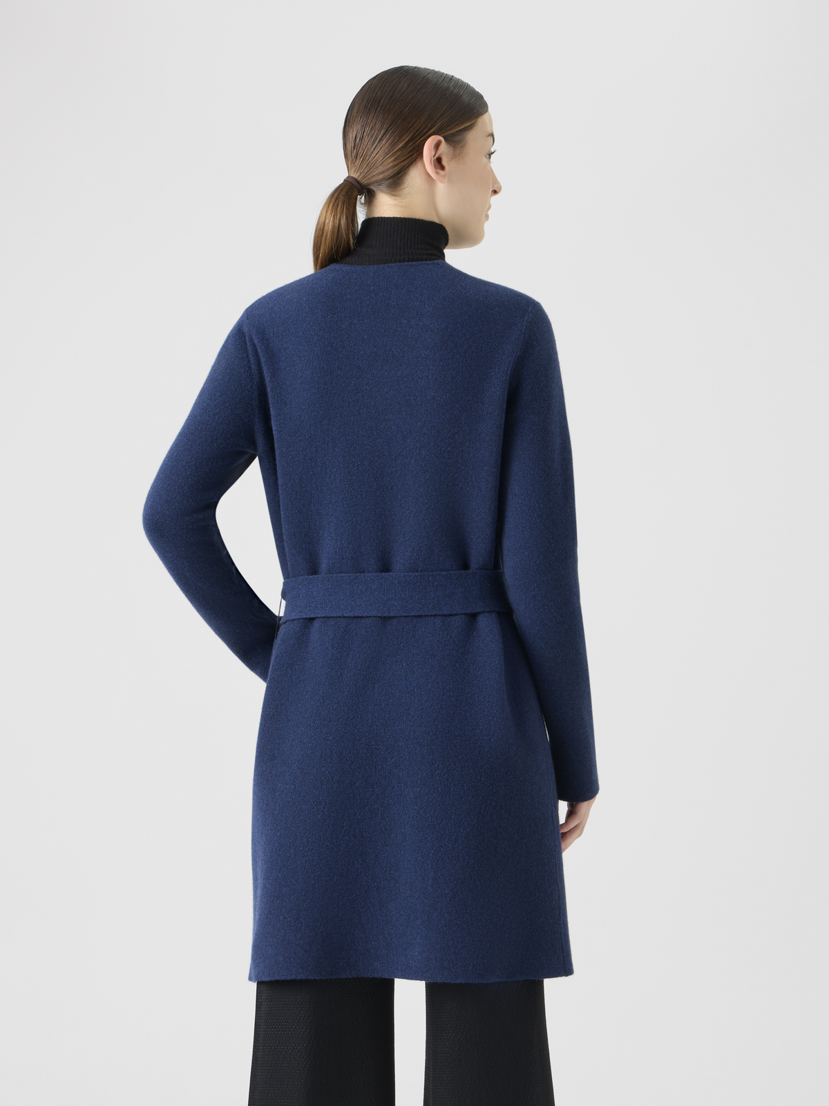 Designer Wende-Cardigan aus Double-Face-Kaschmir - Schwarz - Dunkelblau #editorial