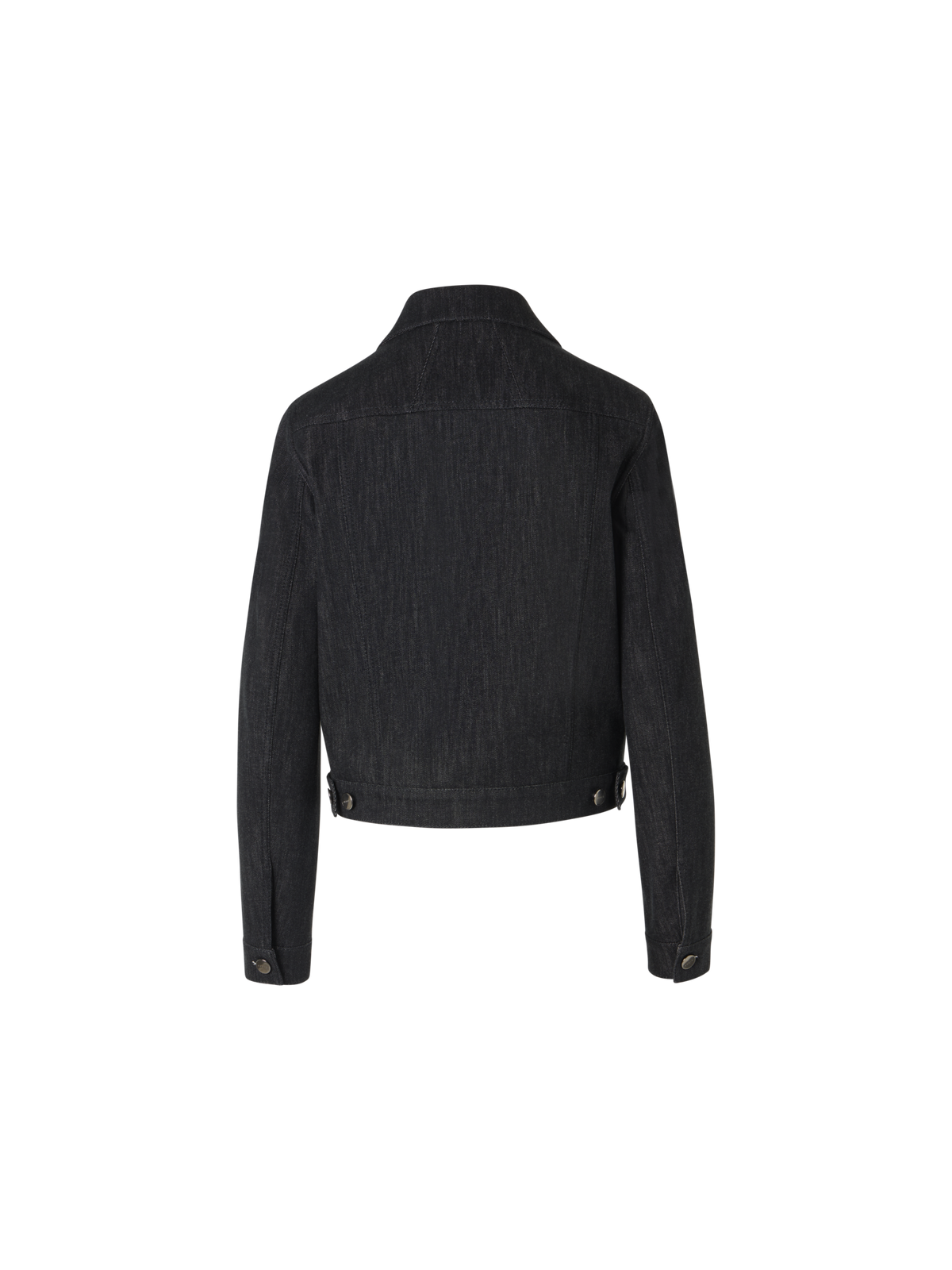 Designer Hilbert kurze Denim-Jacke aus Baumwolle mit aufgesetzten Taschen - Schwarz