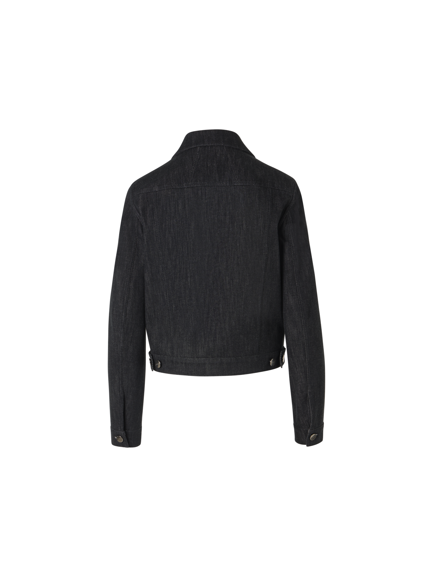 Designer Hilbert kurze Denim-Jacke aus Baumwolle mit aufgesetzten Taschen - Schwarz