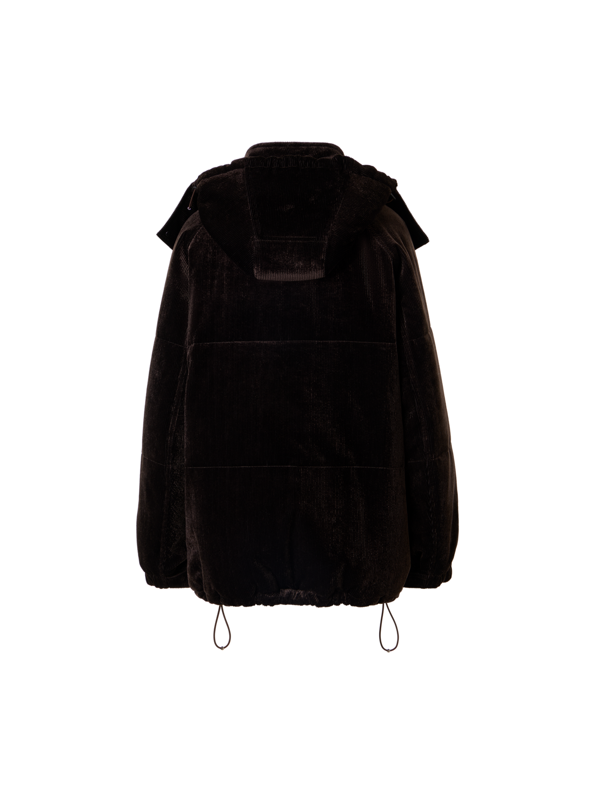 Designer Wattierter Oversize-Parka aus Cord - Braun