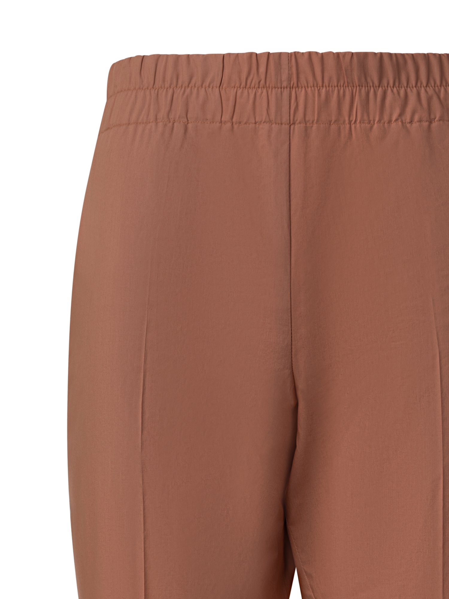 Designer Tapered Baumwollhose mit elastischem Bund - Braun