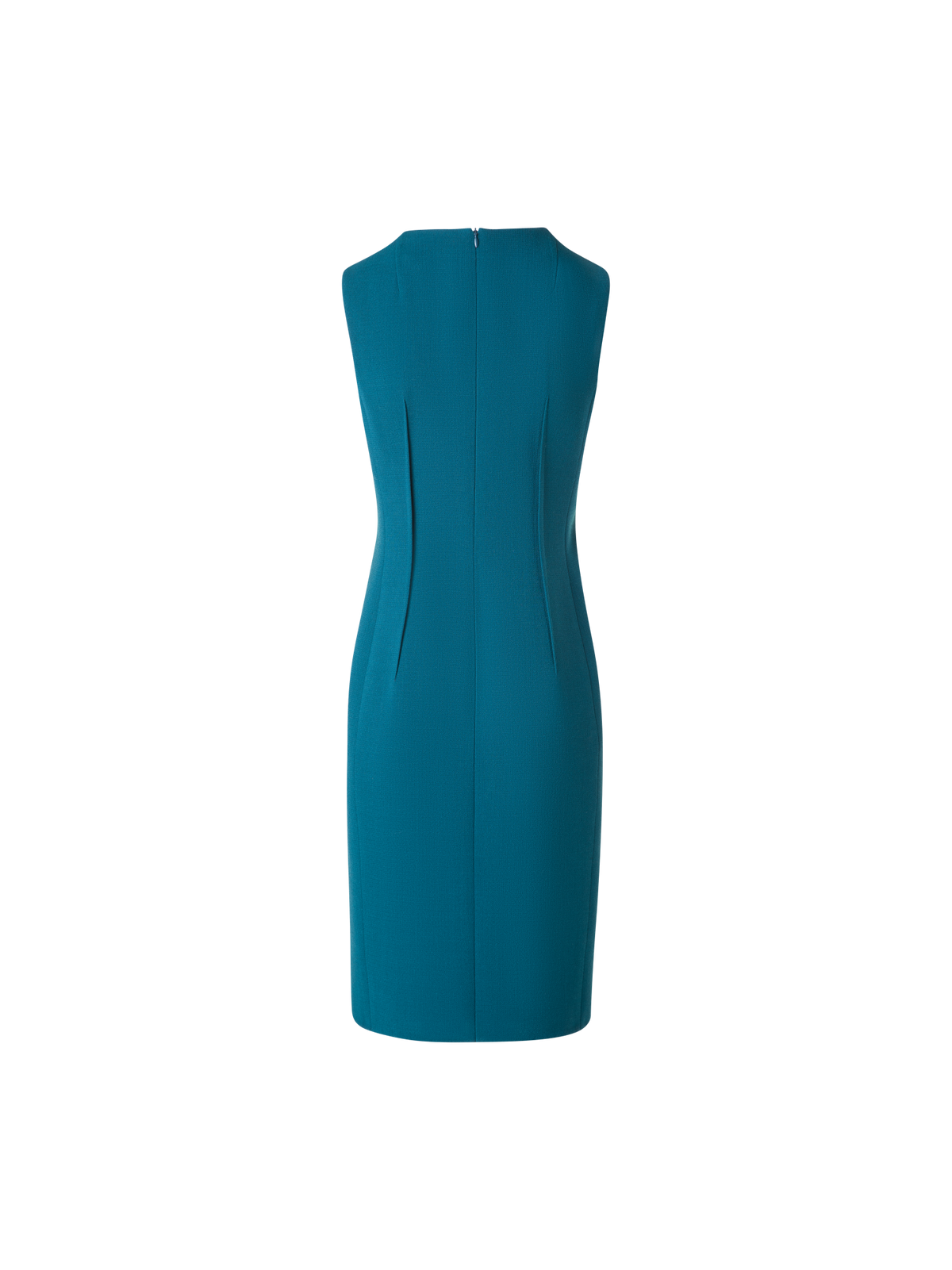 Designer Tailliertes Etuikleid aus Woll-Doubleface - Grün