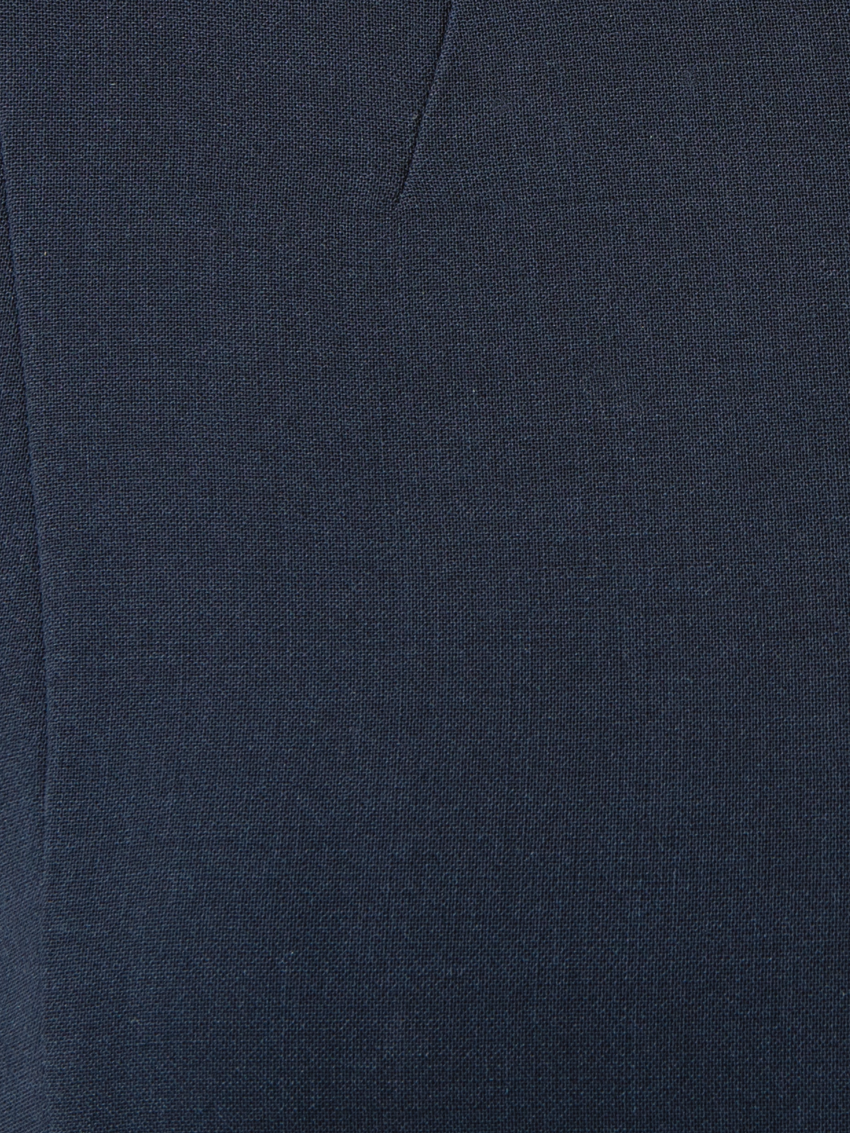 Designer Etuikleid aus Woll-Doubleface mit Stehkragen - Dunkelblau - Blau