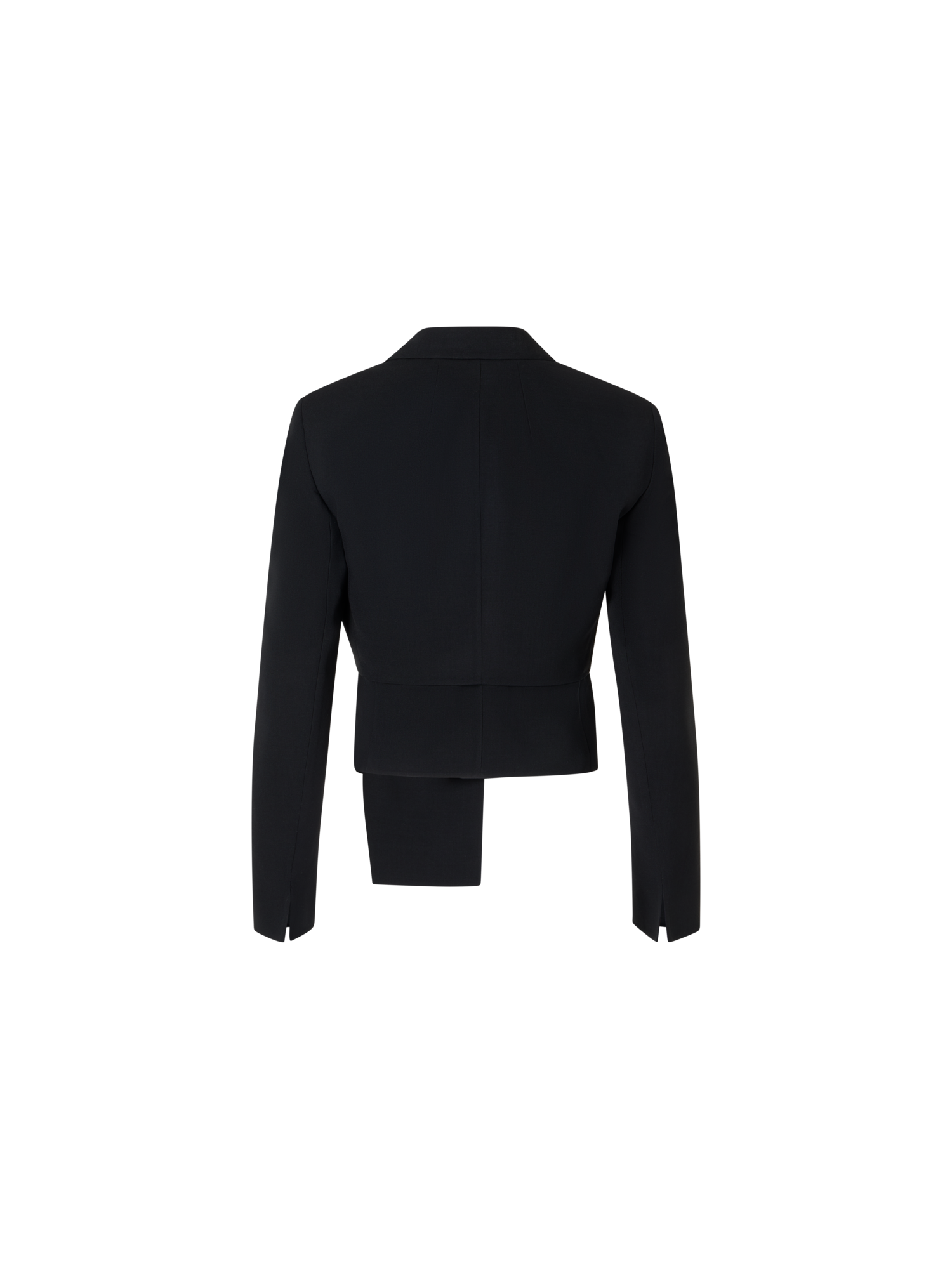 Designer Helline Asymmetrische Jacke mit abnehmbarem Bolero - Schwarz