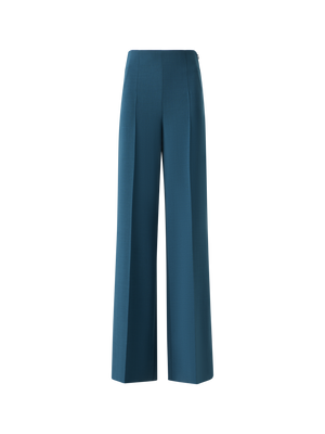 Designer Fiyuki High Waist Hose aus Woll-Doubleface - Grün