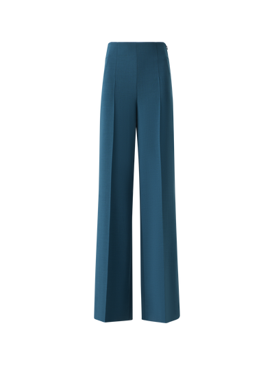 Designer Fiyuki High Waist Hose aus Woll-Doubleface - Grün