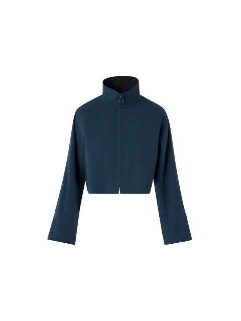 Kurze Jacke aus Baumwoll-Doubleface