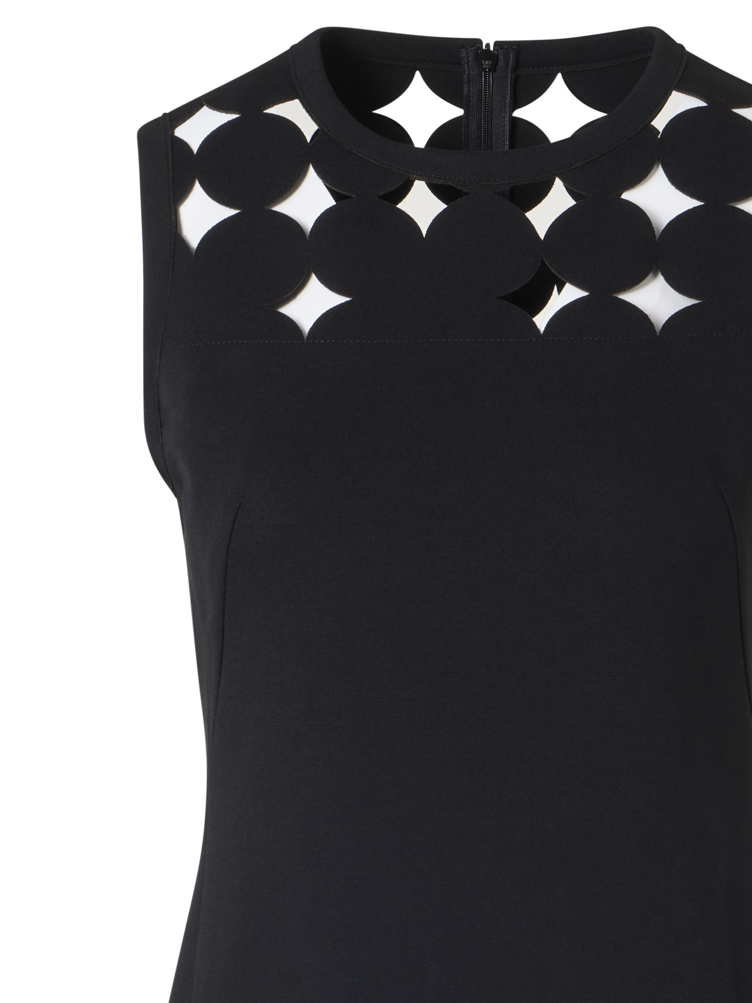 Designer Jerseykleid mit Cut-out Detail - Schwarz