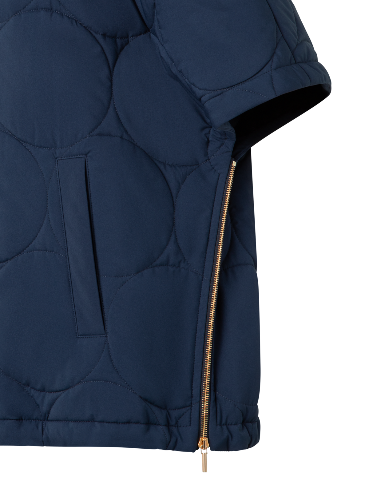 Designer Pufferjacke in A-Linie aus Dot Quilt - Dunkelblau - Blau