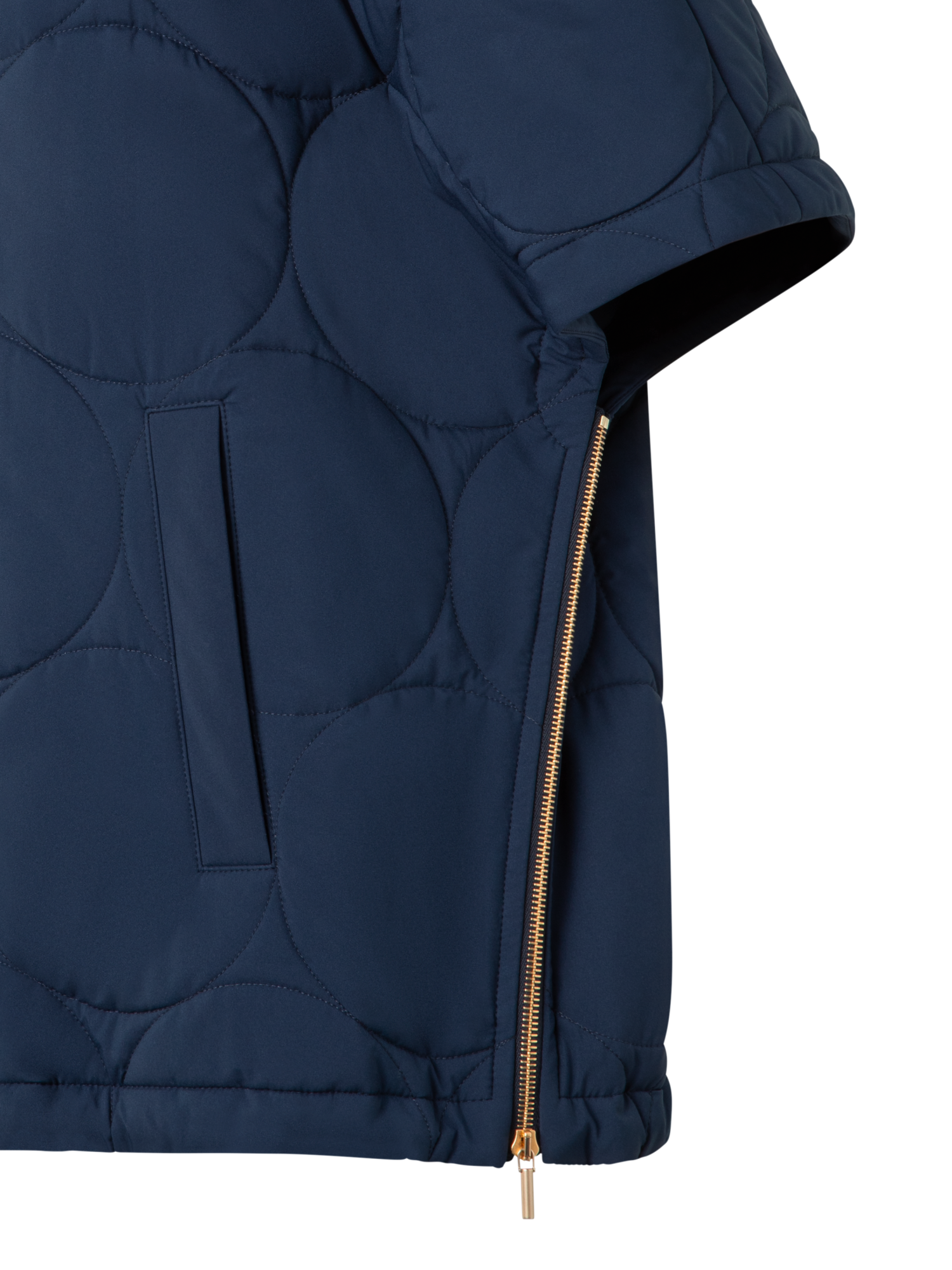 Designer Pufferjacke in A-Linie aus Dot Quilt - Dunkelblau - Blau