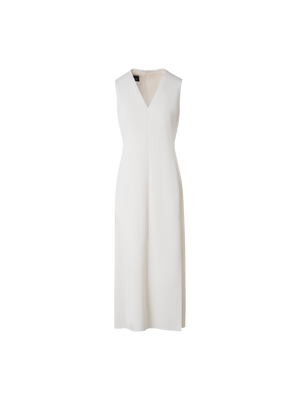 Designer Midi-Etuikleid aus Woll-Doubleface - Ecru - Weiss