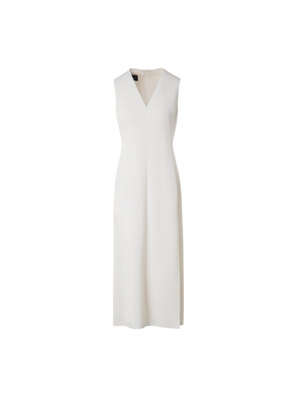 Designer Midi-Etuikleid aus Woll-Doubleface - Ecru - Weiss