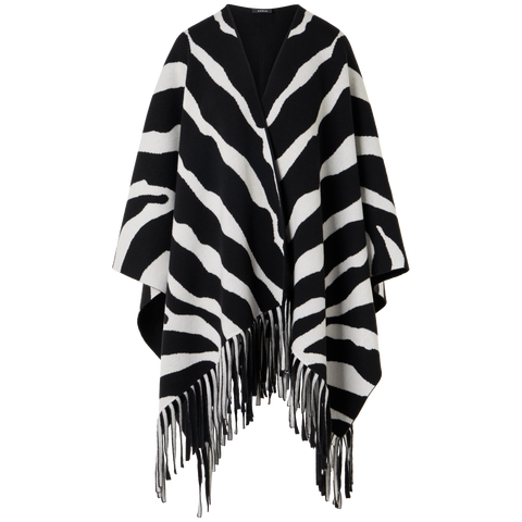 Strickcape aus Kaschmir-Doubleface