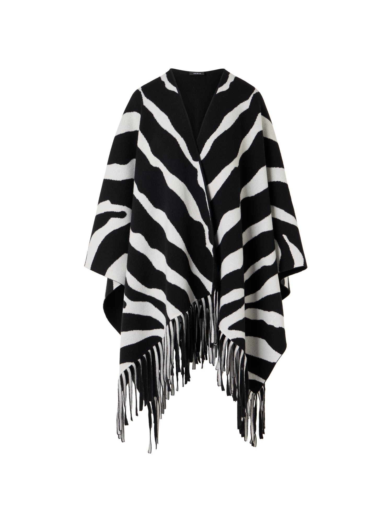 Designer Strickcape aus Kaschmir-Doubleface - Bunt