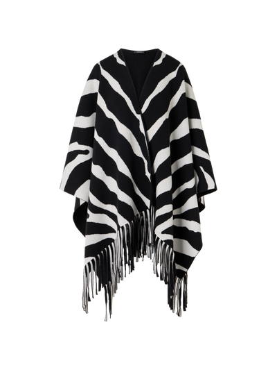 Designer Strickcape aus Kaschmir-Doubleface - Bunt