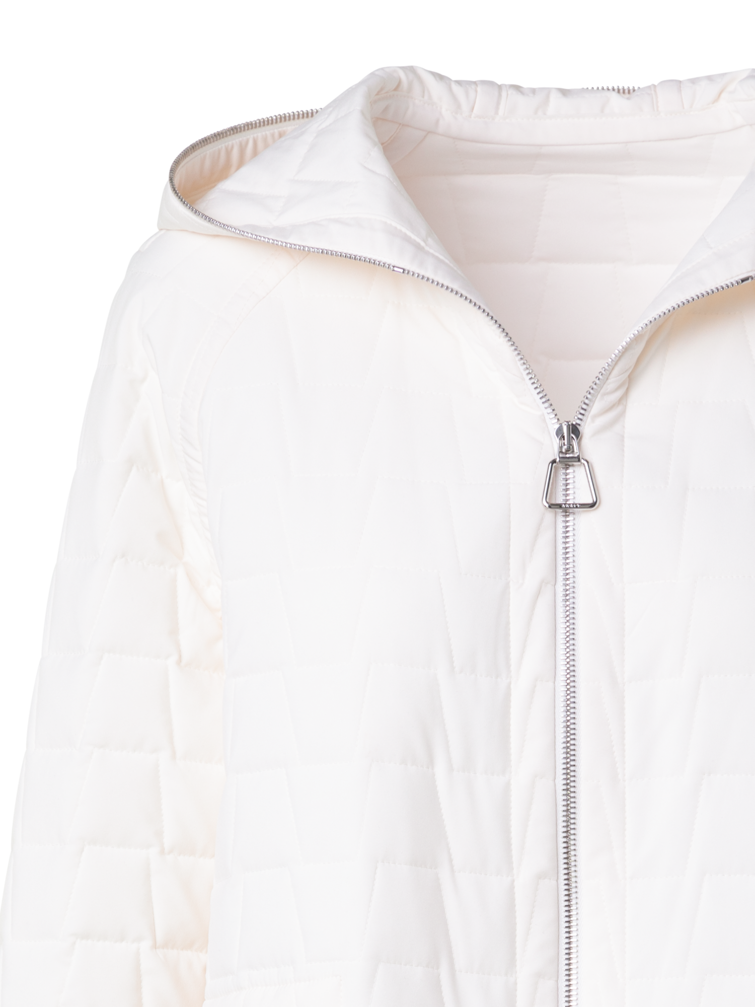 Designer Wendbarer Blouson mit gesteppten Trapezen - Ecru - Weiss
