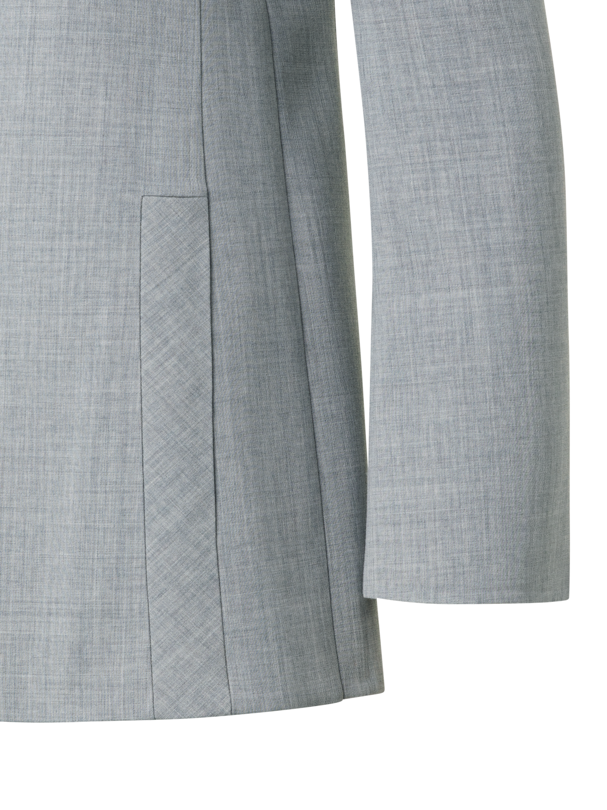 Designer Blazer aus Woll-Doubleface mit langem Revers - Grau