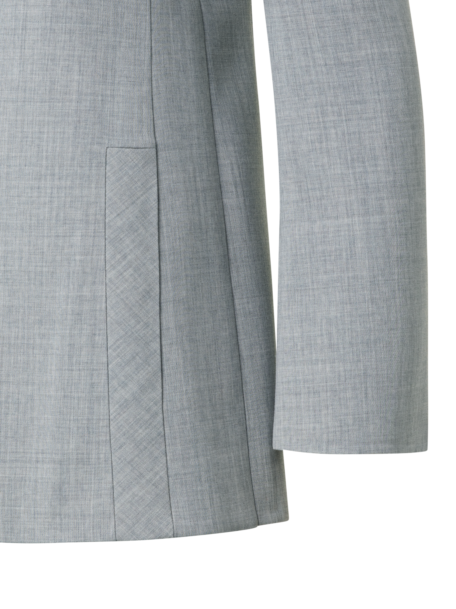 Designer Blazer aus Woll-Doubleface mit langem Revers - Grau