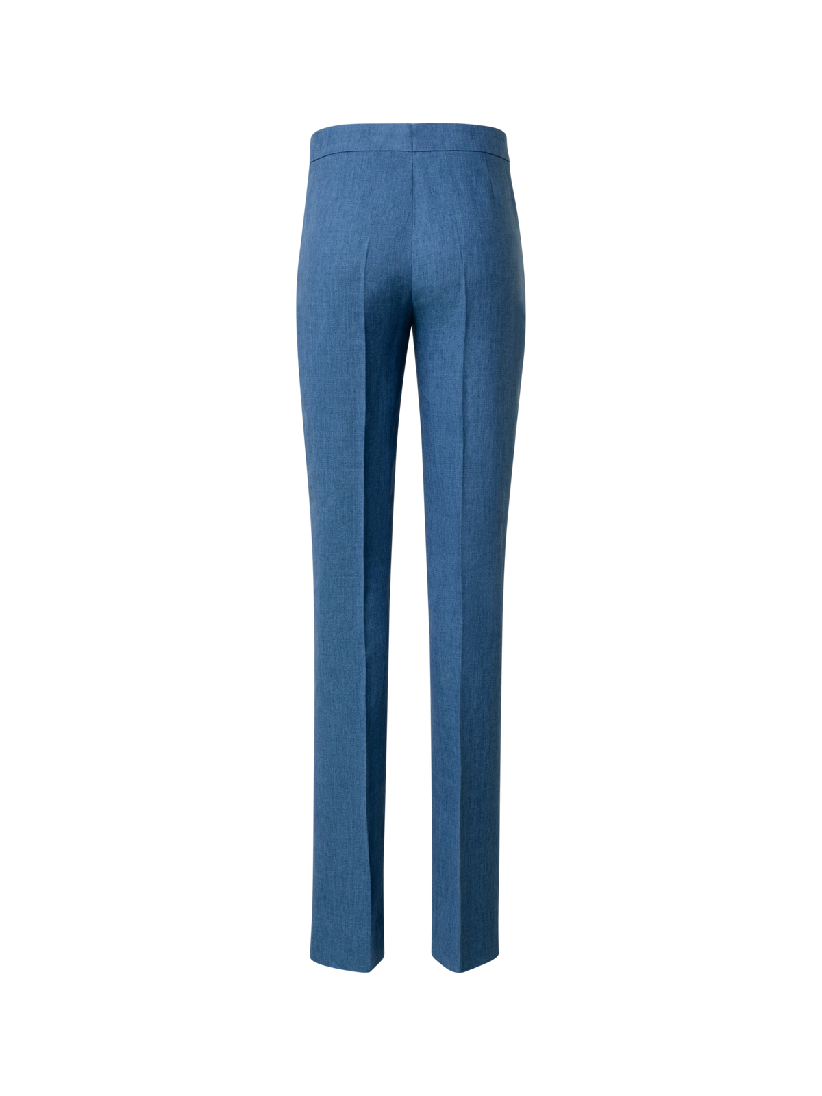 Designer Gerade Hose aus Leinen - Blau