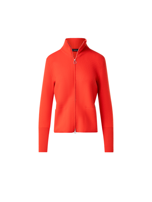 Designer Strickjacke aus 100 % Kaschmir - Rot