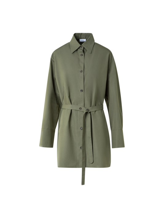 Designer Oversize Baumwoll-Tunika - Grün