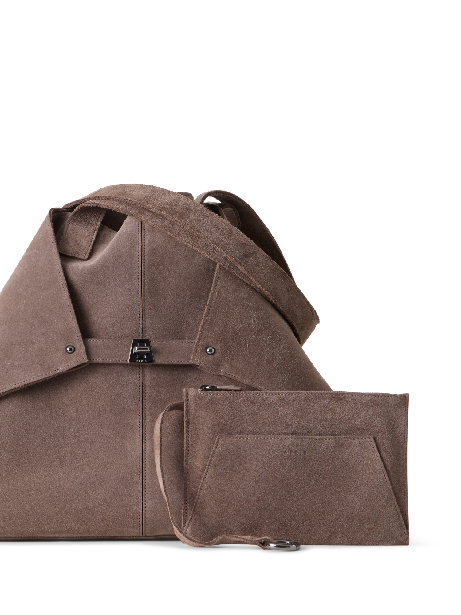 Designer Ai Medium Shoulder Tote Bag - Braun