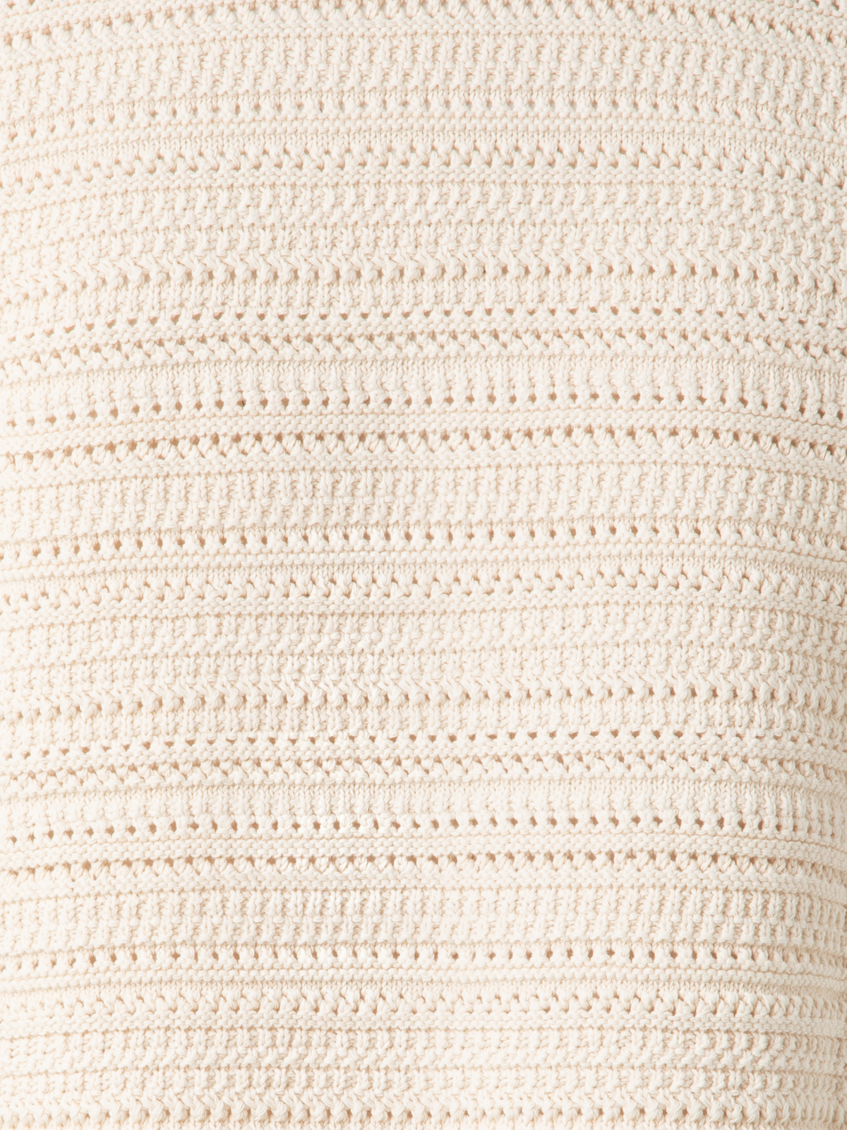 Designer Grob gestricktes Shirt mit Kontrastbündchen - Bunt - Beige