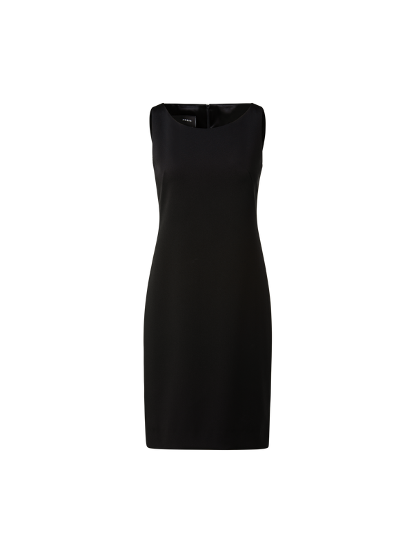 Designer Etuikleid aus Seiden-Stretch-Crêpe - Schwarz
