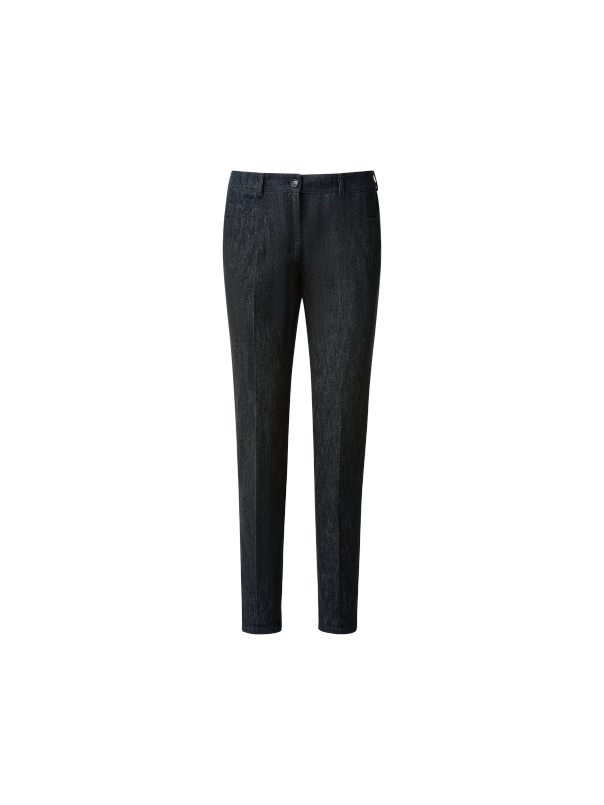 Designer Slim Hose aus Baumwoll-Denim-Stretch - Schwarz - Grau