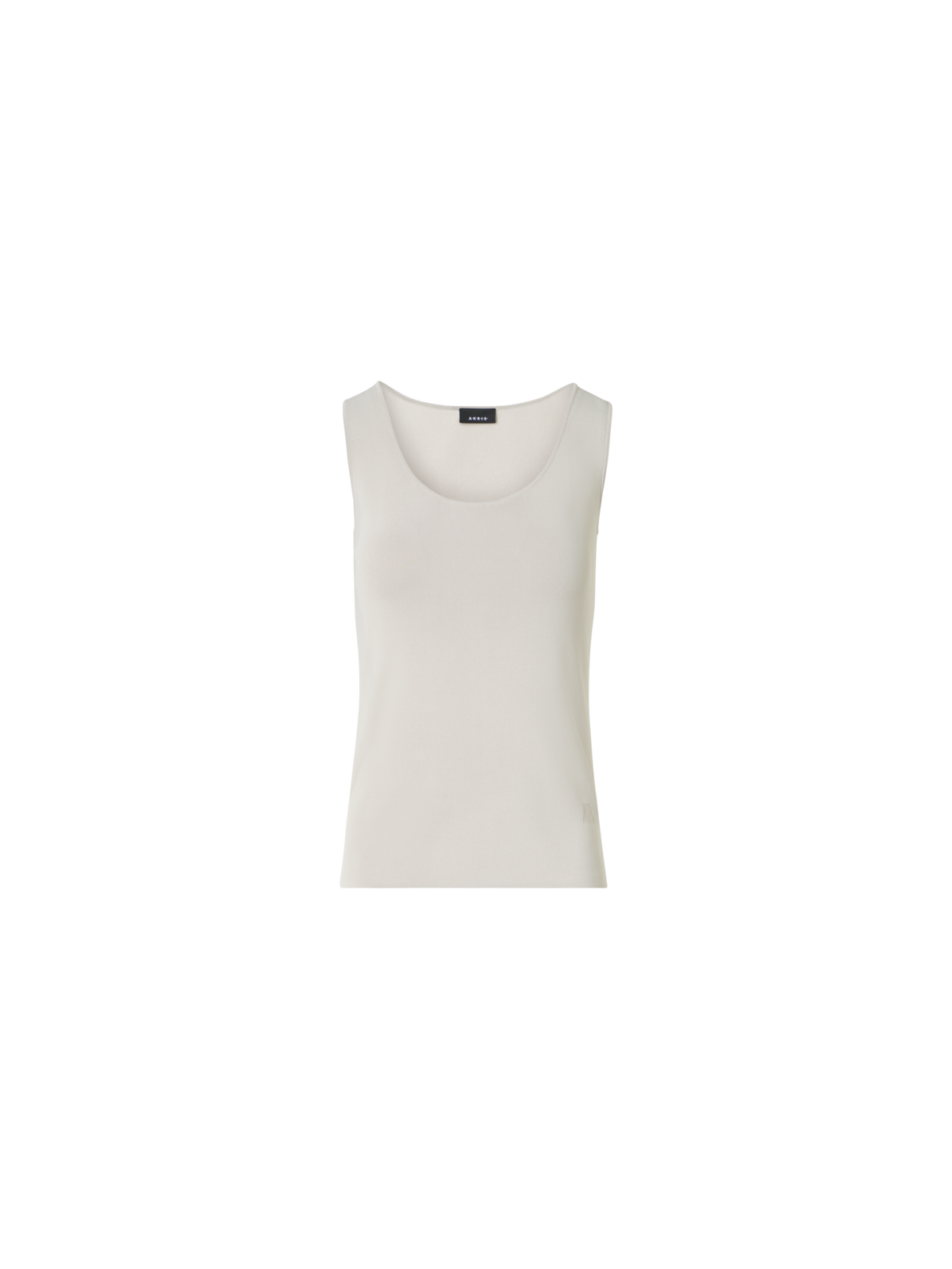 Designer Tailliertes Strick-Top aus Viskose - Beige