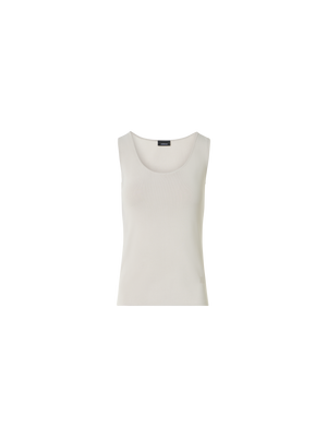 Designer Tailliertes Strick-Top aus Viskose - Beige