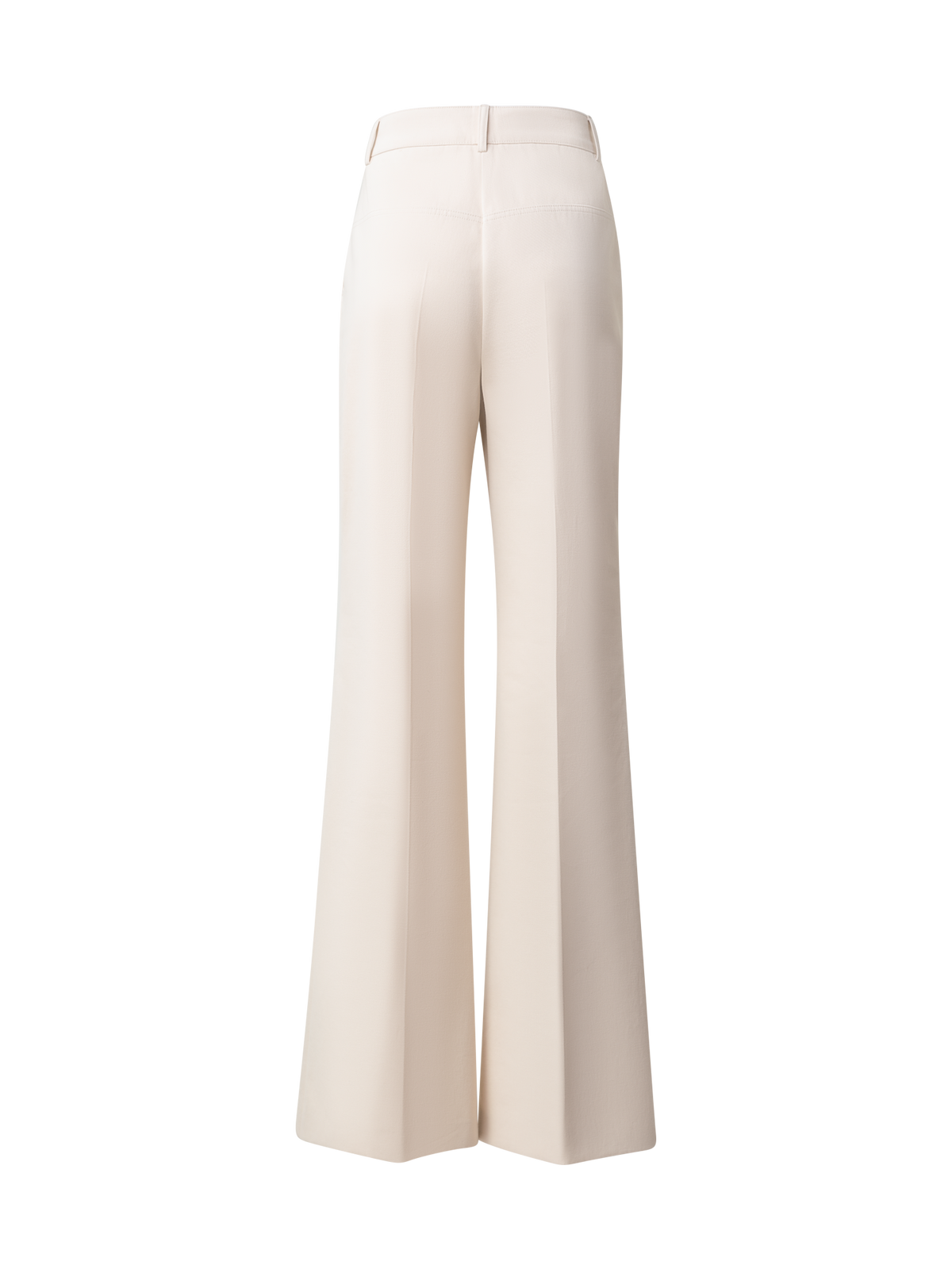 Designer Weite Gerade Hose aus Baumwoll-Wollgabardine - Beige