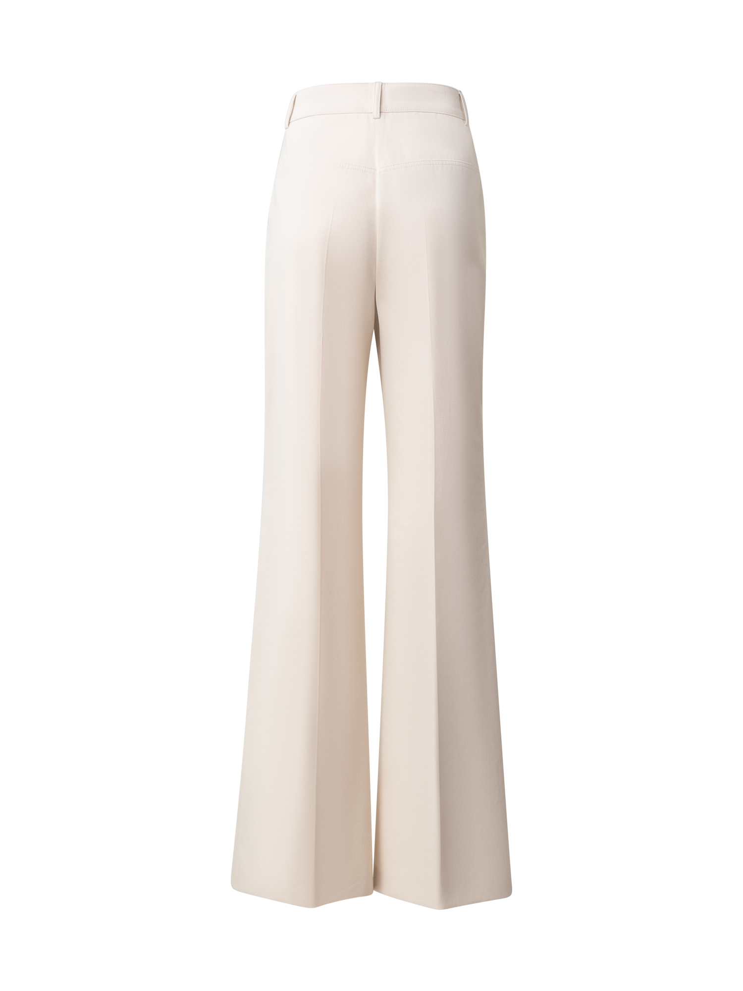 Designer Weite Gerade Hose aus Baumwoll-Wollgabardine - Beige