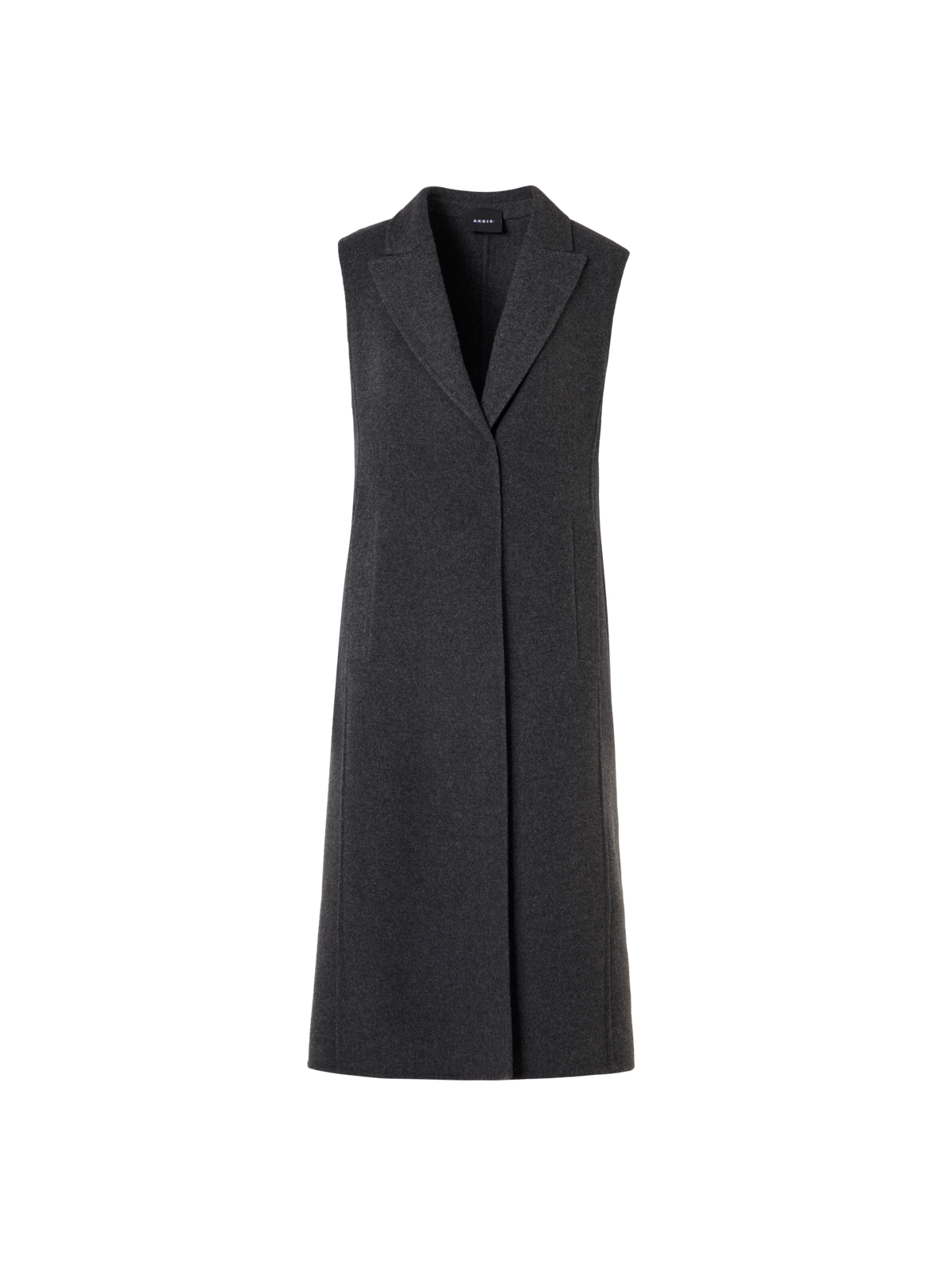 Designer Duo Mantel aus Filzwolle mit abnehmbarem Bolero - Grau