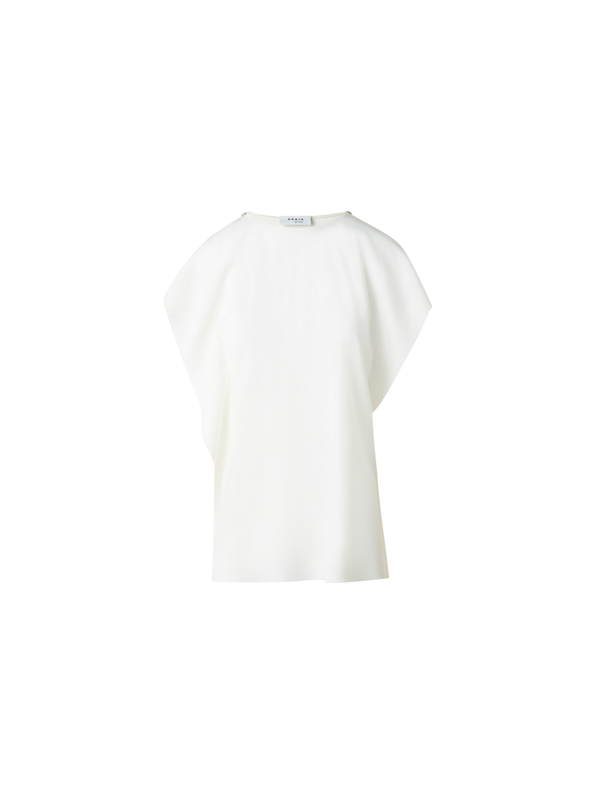 Designer Schulterfreie Laser Cut Bluse mit Drapierung - Ecru - Weiss