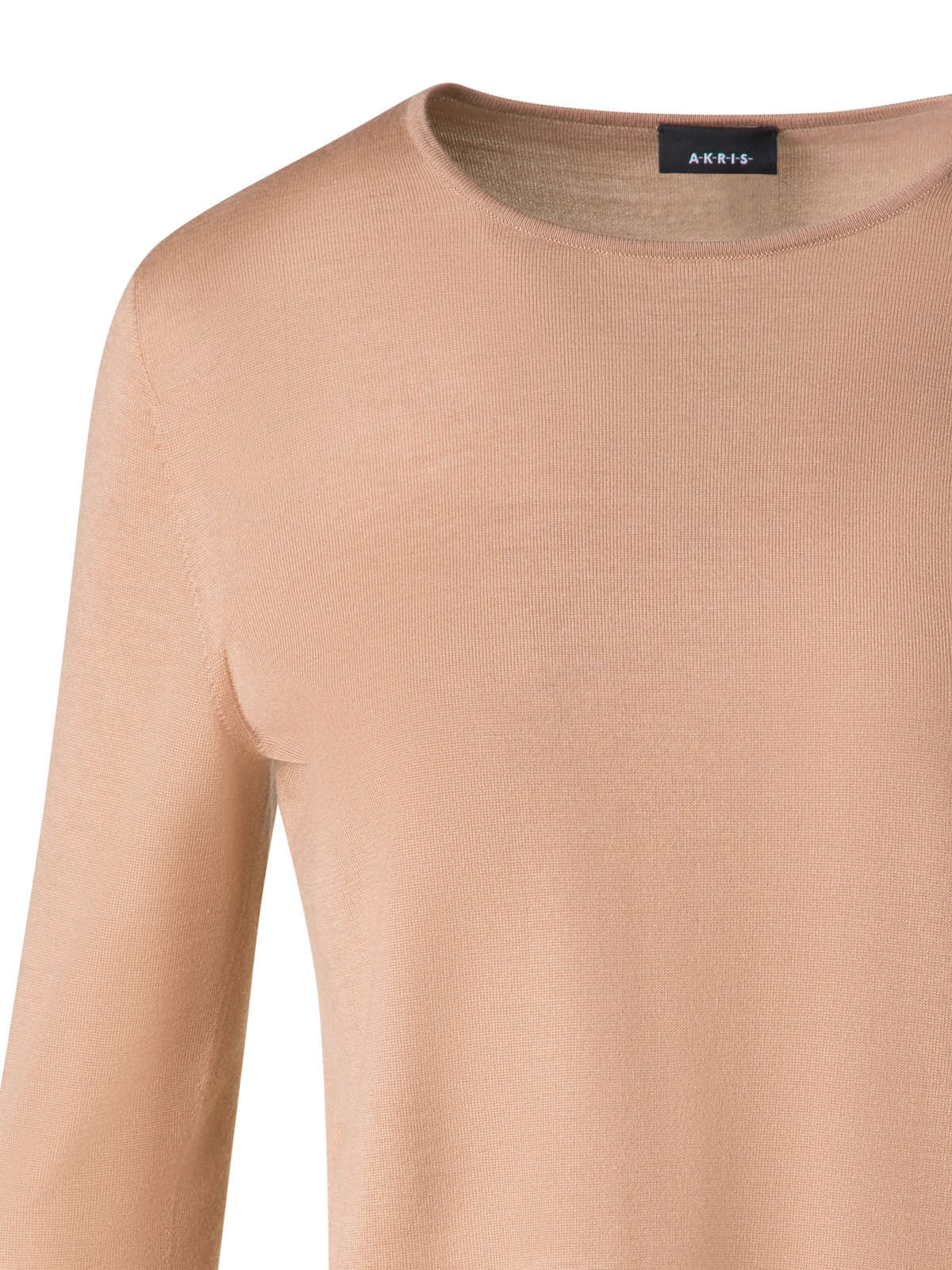 Designer Nahtloser Pullover aus Kaschmir und Seide - Beige
