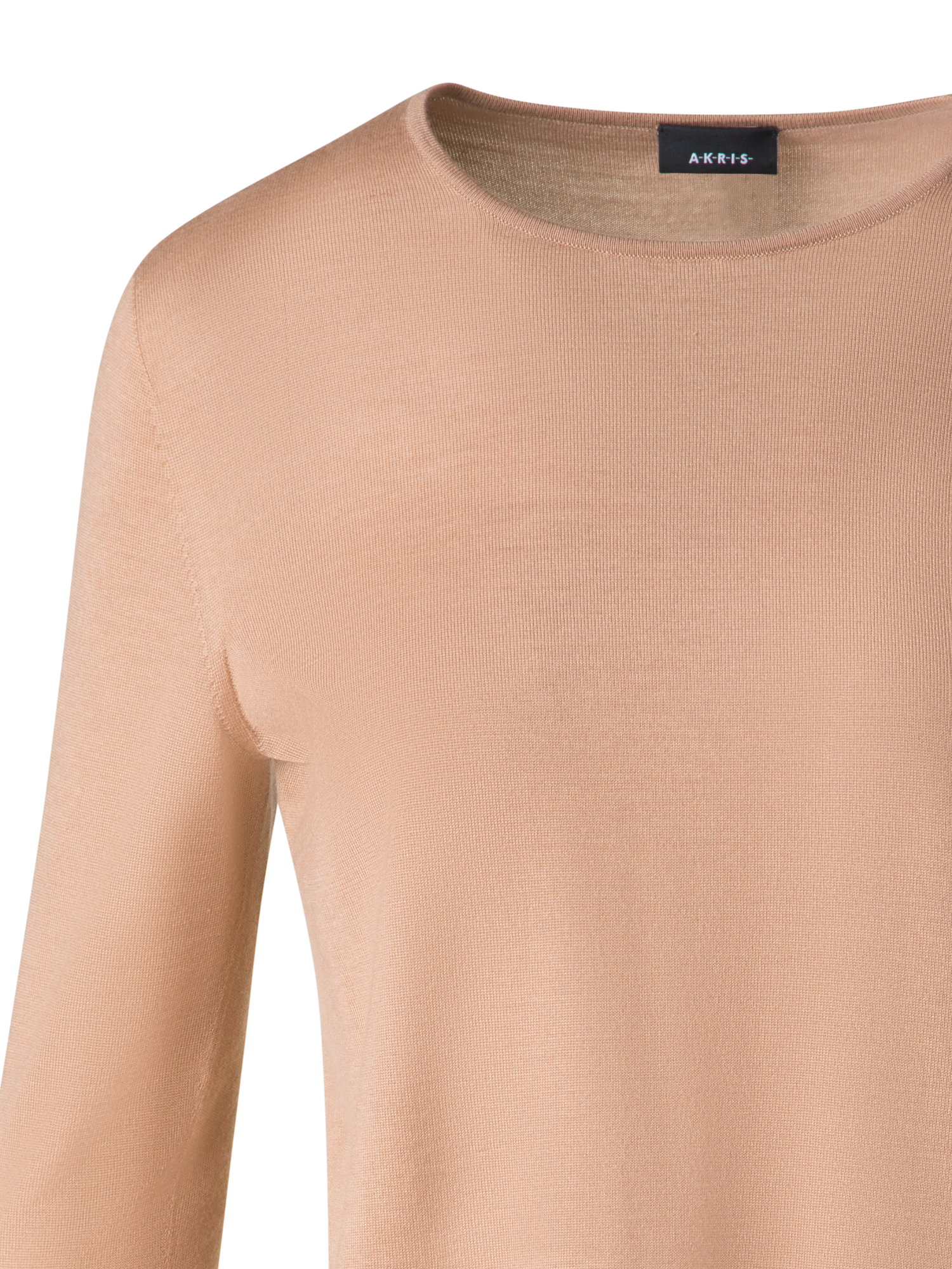 Designer Nahtloser Pullover aus Kaschmir und Seide - Beige