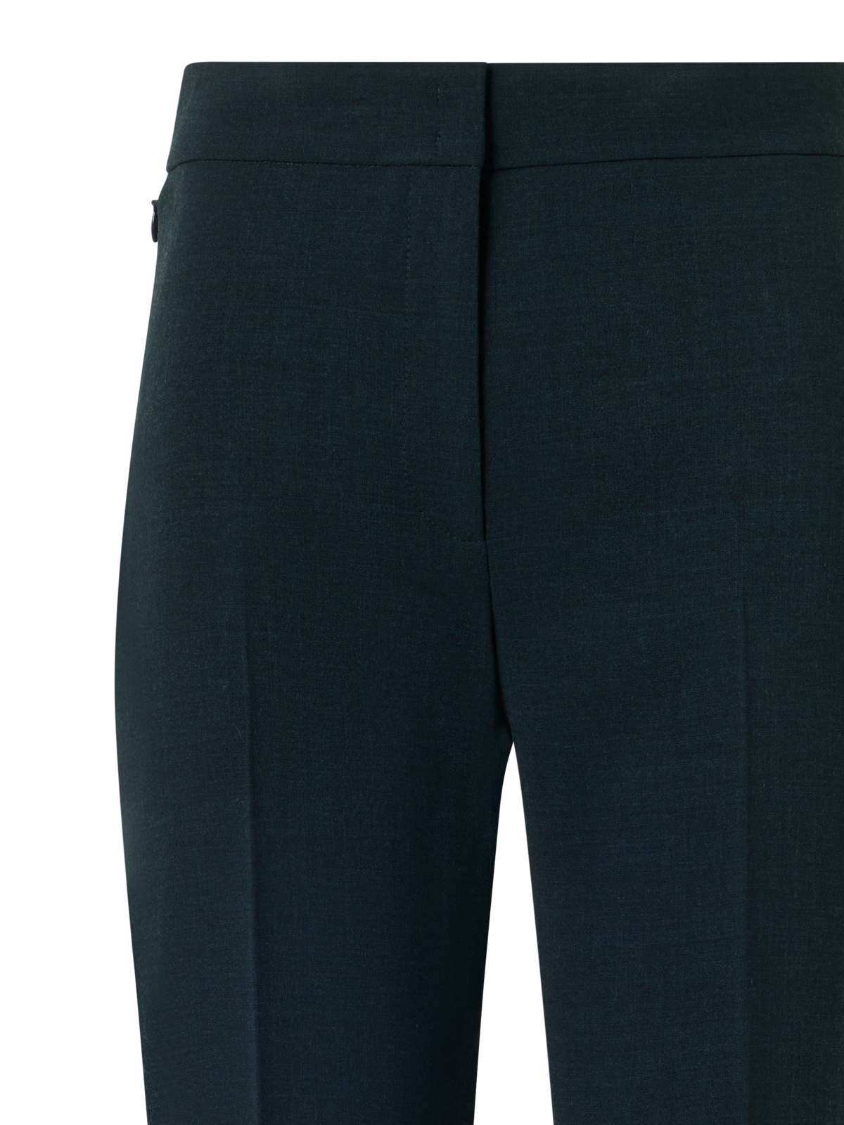 Designer Gerade Hose aus Woll-Double-Face - Grün