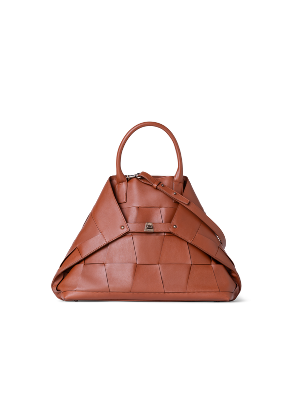 Designer Ai Medium Top Handle Tote - Braun